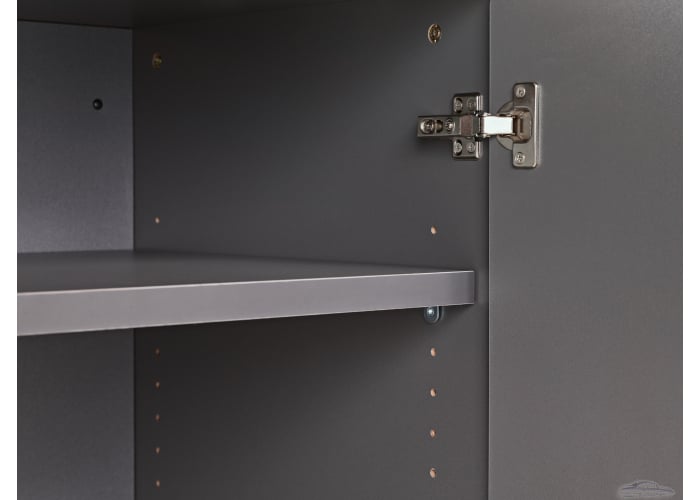 Grey Modular 2 Closet Cabinets with 2 extra Shelves