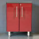Red Modular 2-Door Locking Base Garage Cabinet, 24x21x35 in