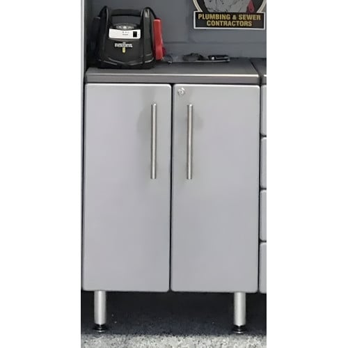 Silver Modular 2-Door Base Garage Cabinet