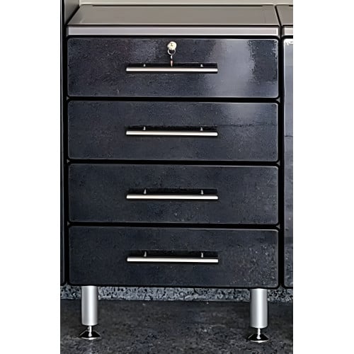 Black Modular 4-Drawer Base Garage Cabinet