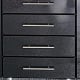 Black Modular Set of 4 Four Drawer Base Cabinets