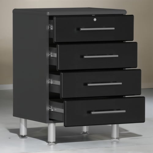 Black Modular 4-Drawer Base Garage Cabinet