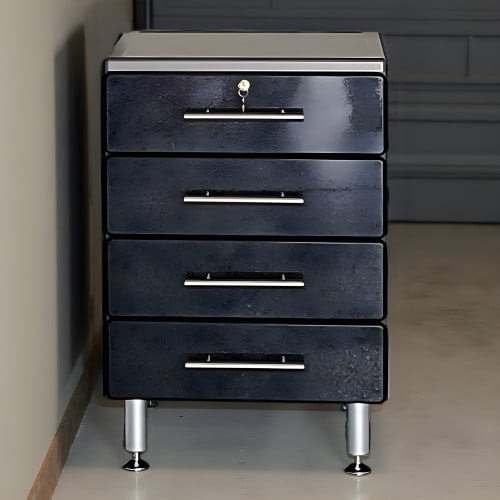 Black Modular 4-Drawer Base Garage Cabinet