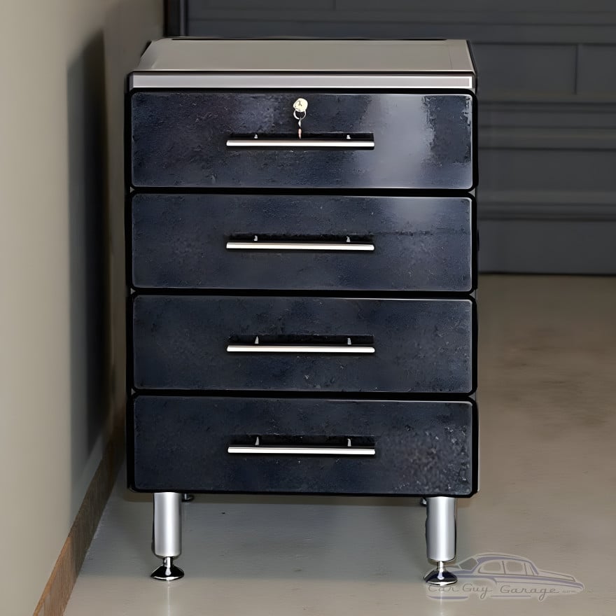 Black Modular 4-Drawer Base Garage Cabinet