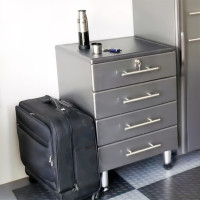 Grey Modular 4-Drawer Garage Base Cabinet