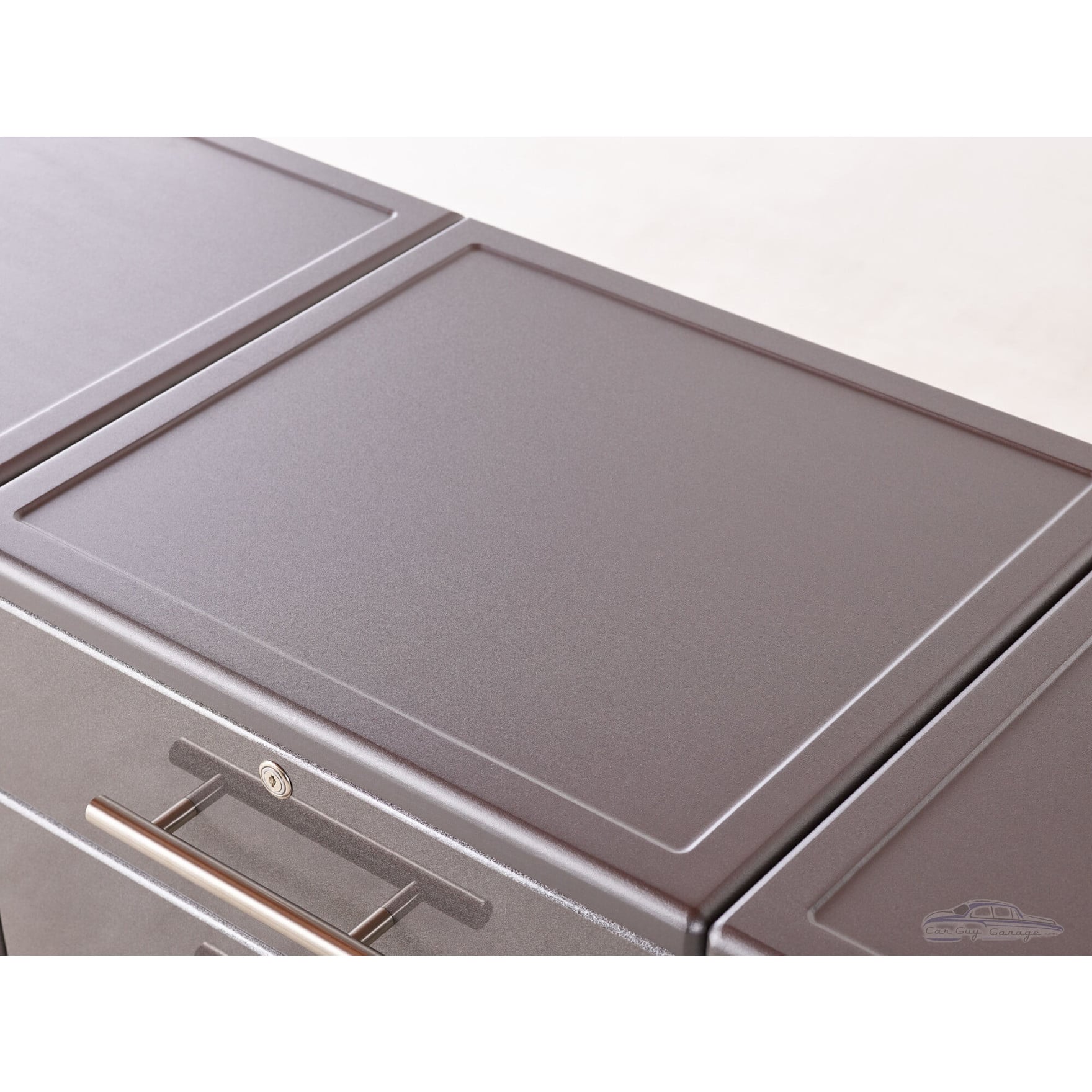 Grey Modular 7 Piece Kit with Bamboo Worktop for Garage