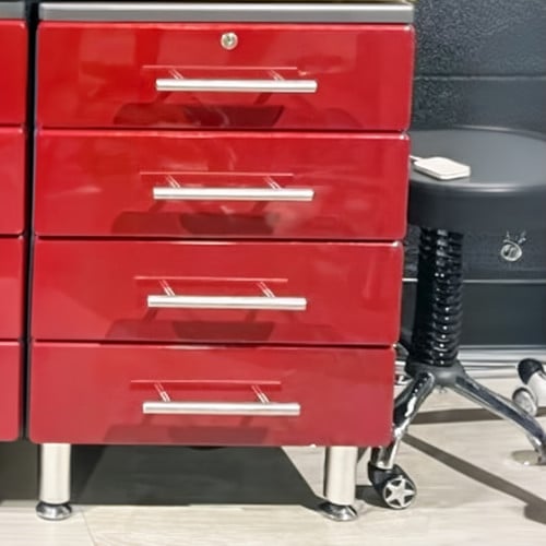 Red Modular 4-Drawer Base Garage Cabinet