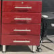Red Modular 4-Drawer Base Cabinet