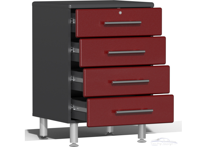 Red Modular 4 Piece Workstation Kit