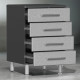 Silver Modular 4-Drawer Base Cabinet