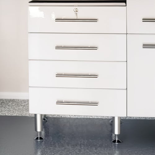 White Modular 4-Drawer Base Garage Cabinet