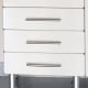 White Modular 7 Piece Cabinet Kit with Bamboo Workstation