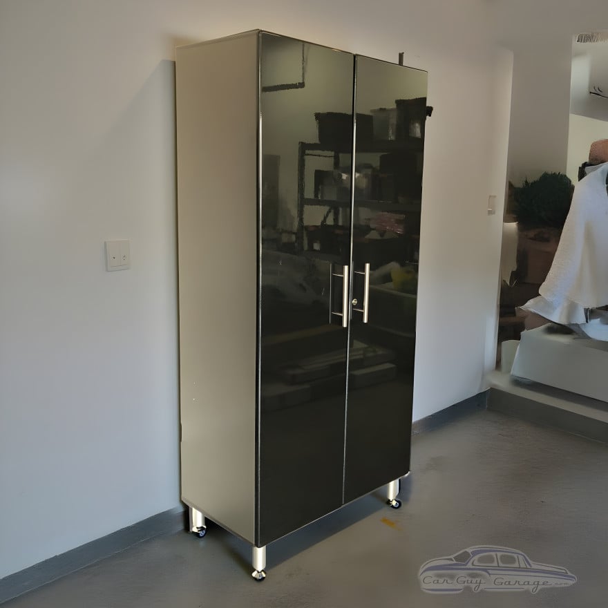 Black Modular 2-Door Tall Storage Closet Black Modular 2-Door Tall Storage Closet