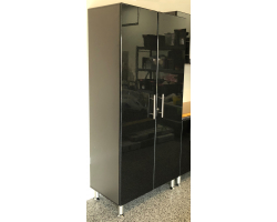 Black Modular 2-Door Tall Closet