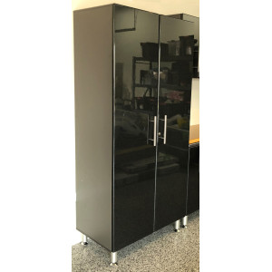 Black Modular 2-Door Tall Storage Closet
