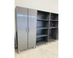Grey Modular 2-Door Tall Closet