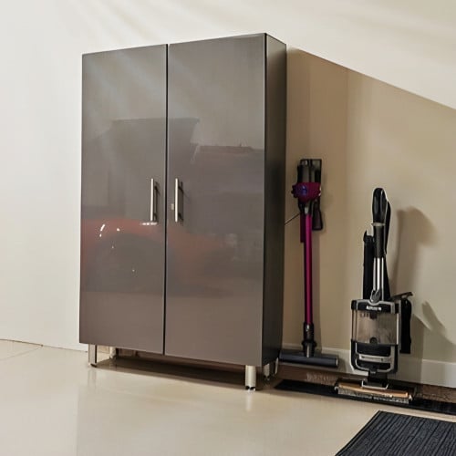 Grey Modular 2-Door Tall Storage Closet