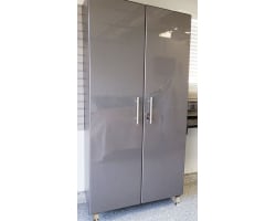 Graphite Grey Wood 2-Door Tall Closet