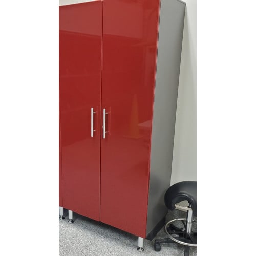 Red Modular 8 Piece Storage Cabinet Set