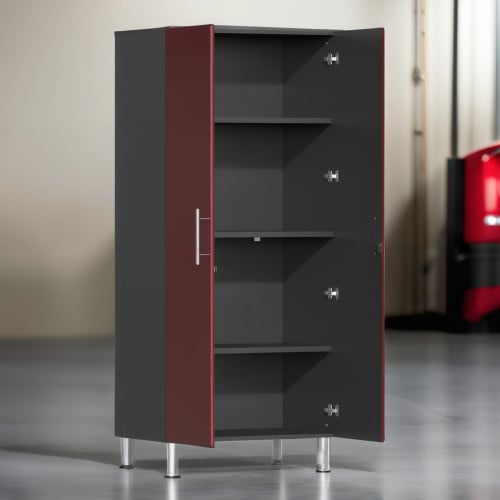 Red Modular 2-Door Tall Locking Garage Storage Cabinet