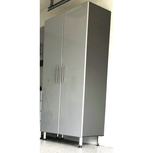 Silver Modular 2-Door Tall Storage Closet