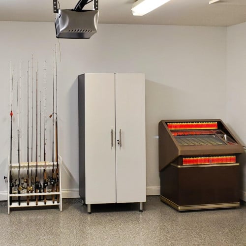 White Modular 2-Door Tall Storage Closet