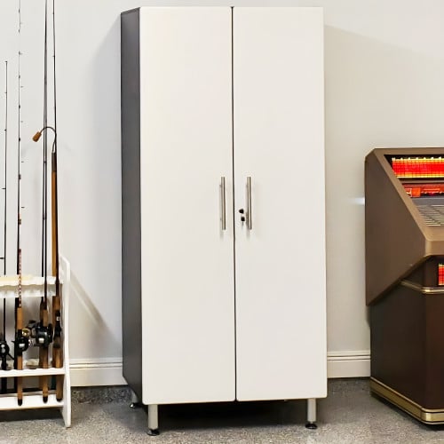 White Modular 2-Door Tall Storage Closet