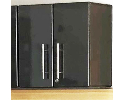 Black Modular 2-Door Wall Cabinet