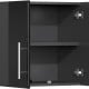 Black Modular 4 Piece Wall Cabinet Kit