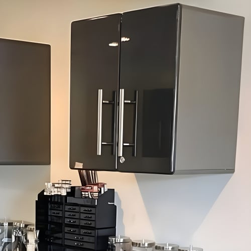 Black Modular 2-Door Garage Wall Cabinet