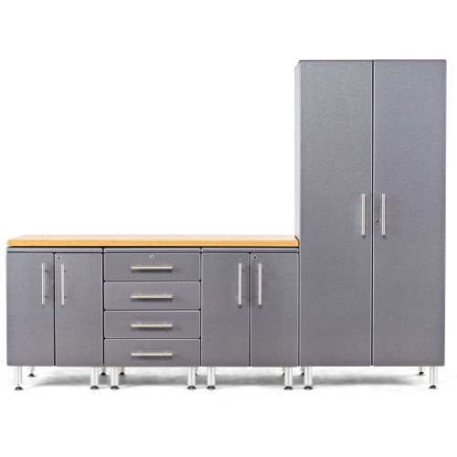 9ft wide set of Grey Modular Cabinets