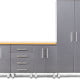 9ft wide set of Grey Modular Cabinets