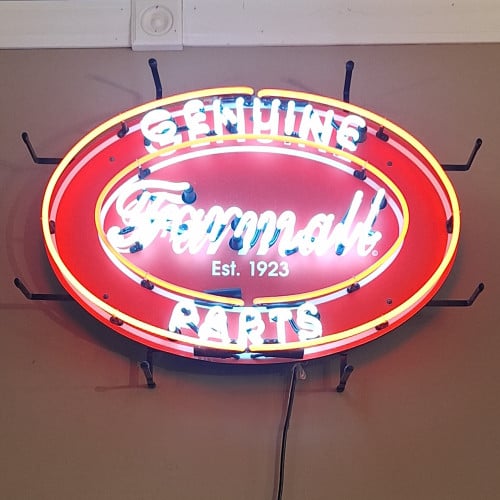 Farmall Genuine Parts Oval Neon Sign - 29" x 20"