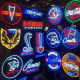 Mopar Hellephant Blue Neon Sign - 24" Round