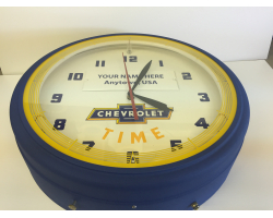 20" Personalized Neon Chevrolet Time Clock