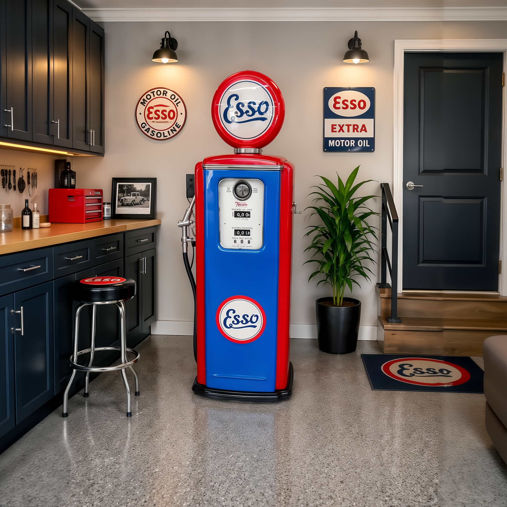 Esso Replica Tokheim 39 Gas Pump with Light-Up Globe