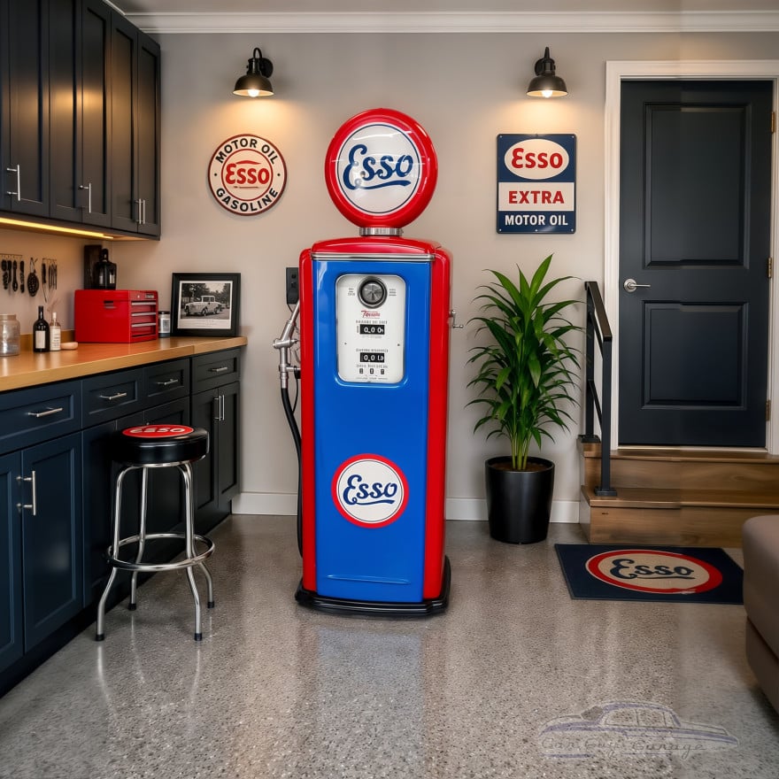 Esso Tokheim 39 Replica Gas Pump - 76" Tall x 32" Wide x 16" Deep