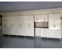 8 Piece White Modular Cabinet Set