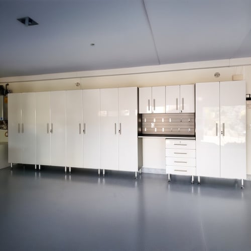 White Modular 8 Piece Storage Cabinet Set