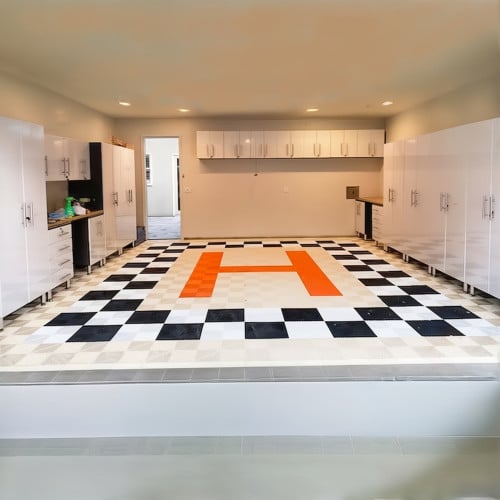 White Modular 23 Piece Set of Garage Cabinets