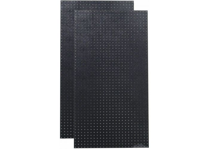 Two 24 In. W x 48 In. H x 3/16 In. D Black Polyethylene Pegboards