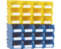 26 Pc Wall Storage Unit Blue and Yellow