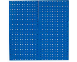 Two Blue Square Hole Pegboards 18 by 36 by 9/16 inches