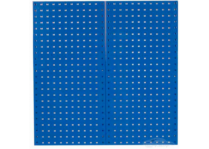 Two Blue Square Hole Pegboards 18 by 36 by 9/16 inches