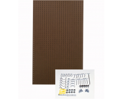 Brown Pegboard with 36 DuraHook