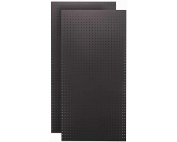 2 Black Tempered Pegboards 24x 48x 1/4 