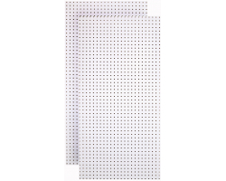 2 White Tempered Pegboards 24x 48x 1/4