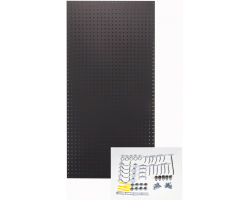 Black Tempered Pegboard with 36 Hooks