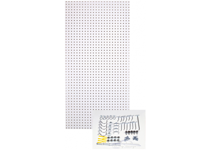 White Tempered Board with 36 Hooks 24x 48x 1/4