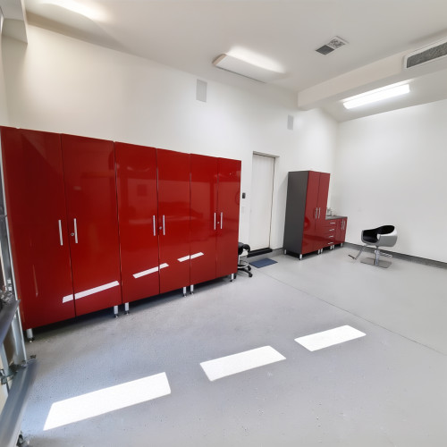 Red Modular 6 Piece Storage Cabinet Set